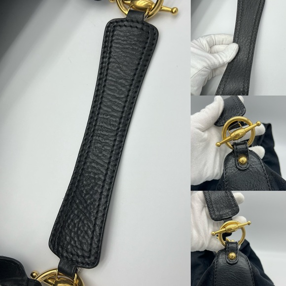 Authentic Gucci Black canvas Jockey large hobo shoulder bag - Picture 13 of 16